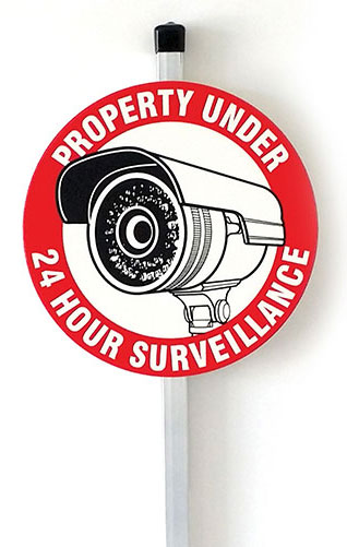 24 Hour Surveillance Security Sign 24 Hour Surveillance Security Sign